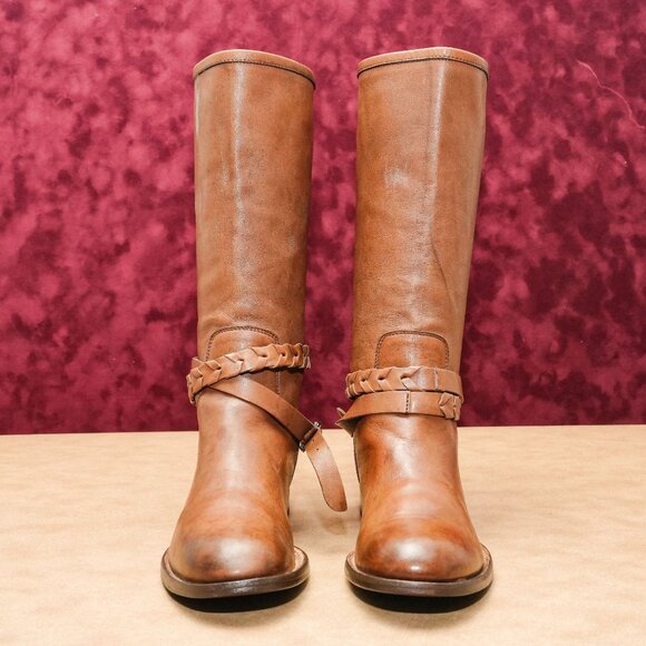 Alberto Fermani Women Brown Leather Riding Vintage Y2K Mid Calf Boots 6US EUR36 - Picture 2 of 8